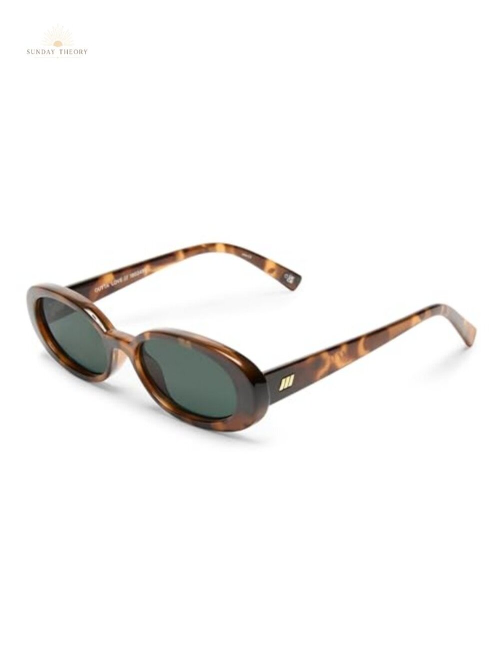 Retro 90s Oval Sunglasses, Slim Frame